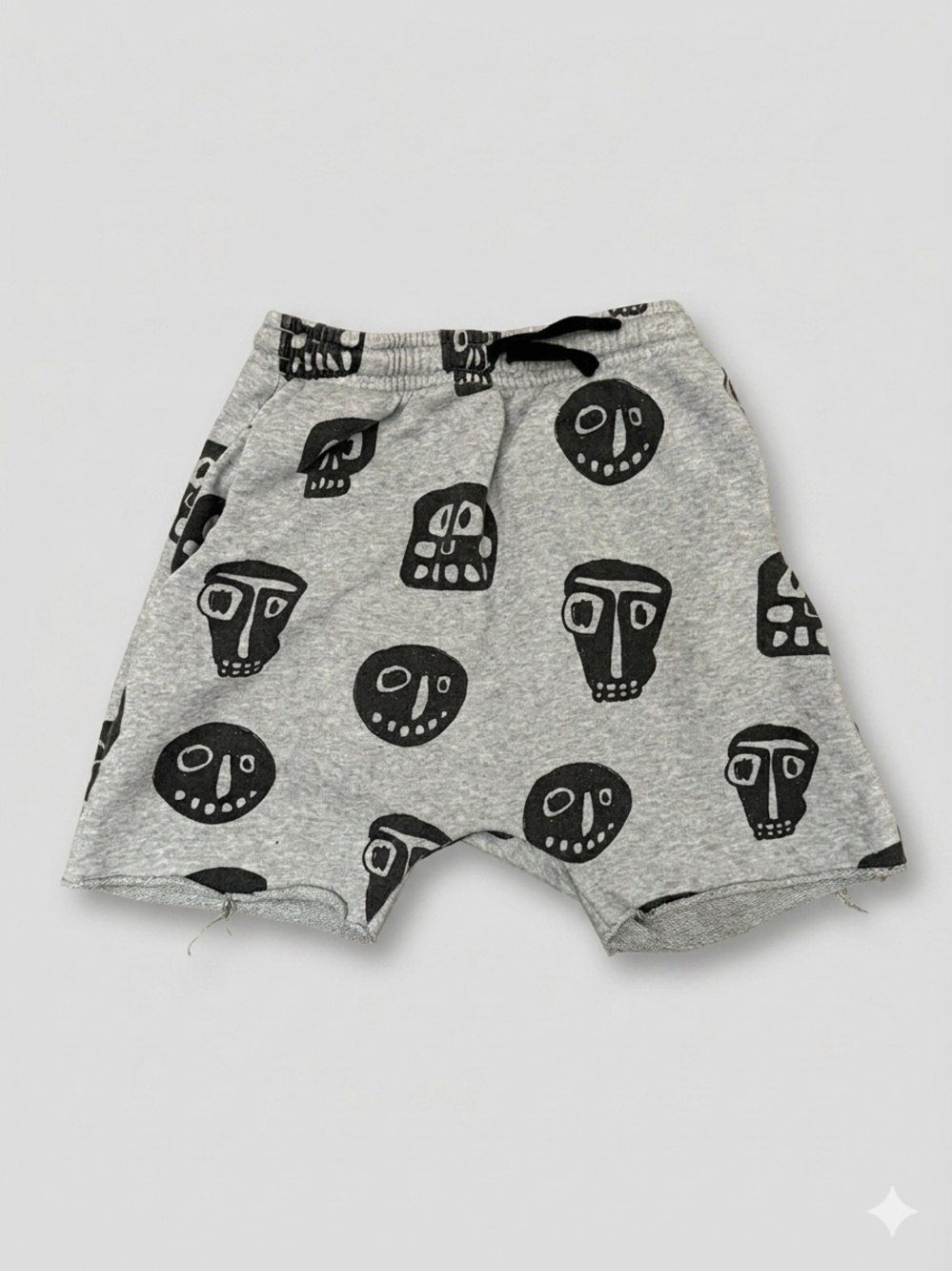 NUNUNU Gray Light The Warriors Kids Graphic Jersey Shorts, Unisex Size 10-11